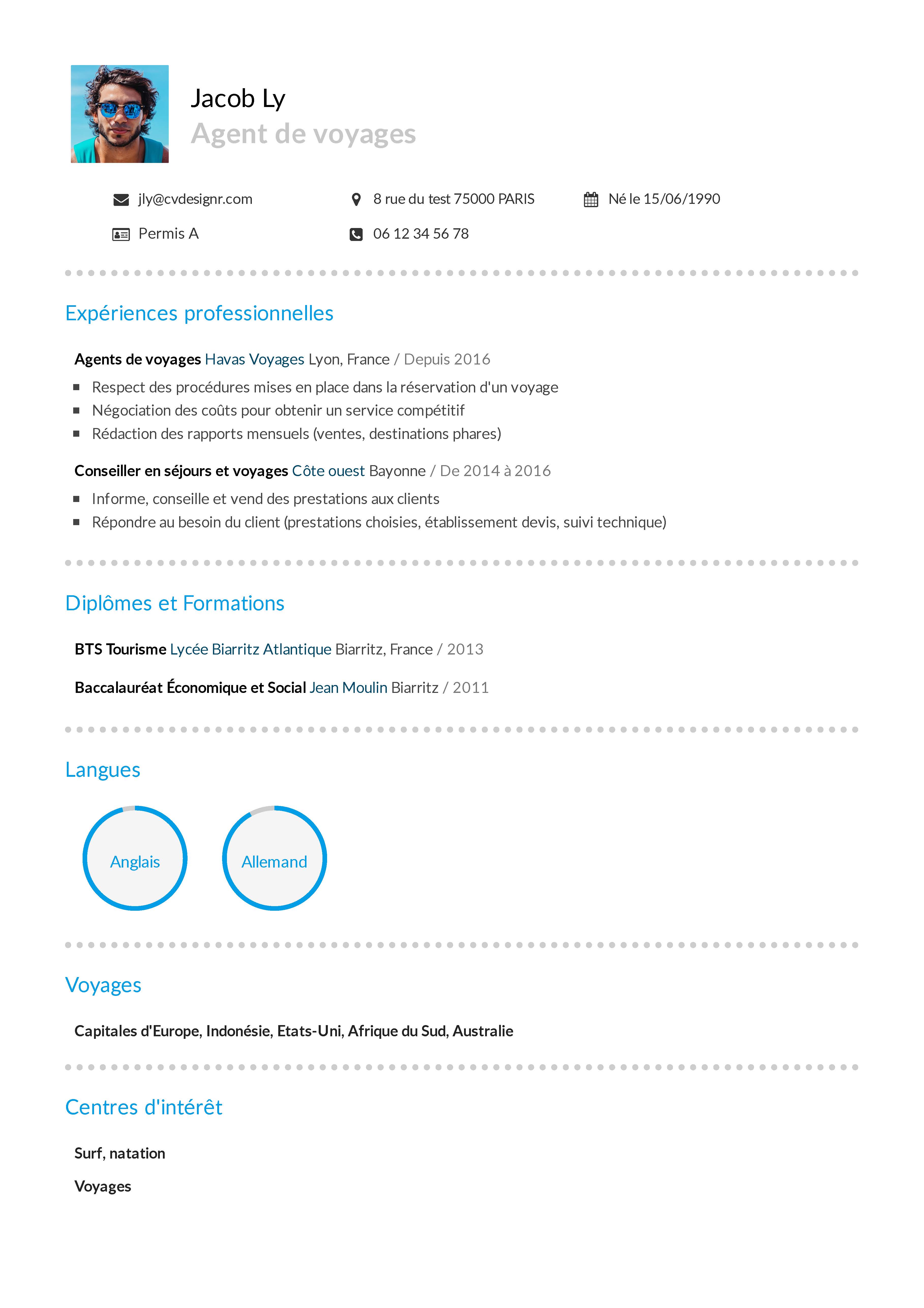 Modèle de CV Egide