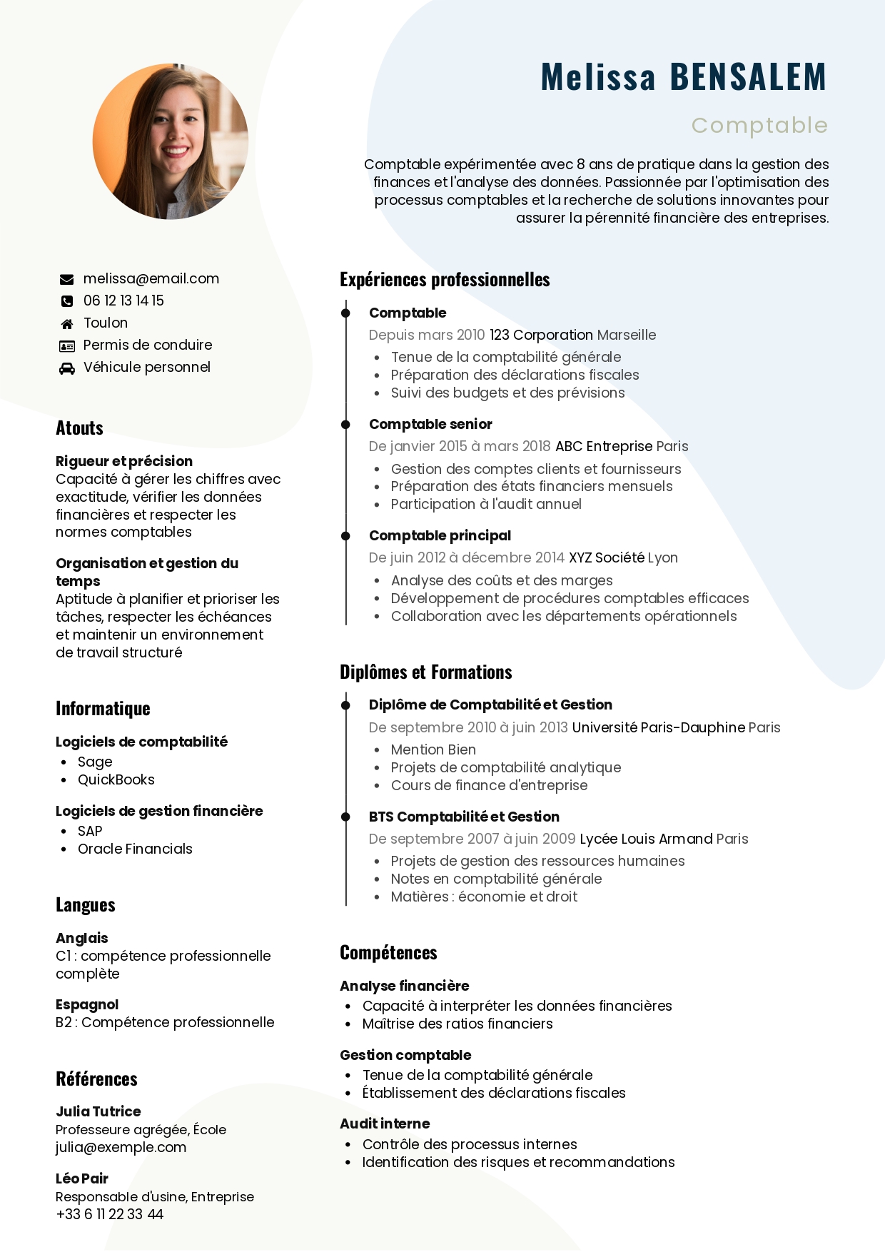CV comptable CVDesignR